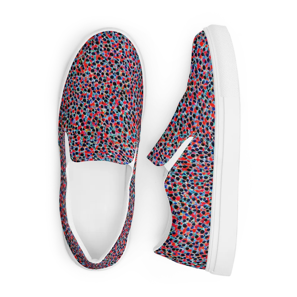 Color Circuit on Men's Slip-On Canvas Shoes — Front
