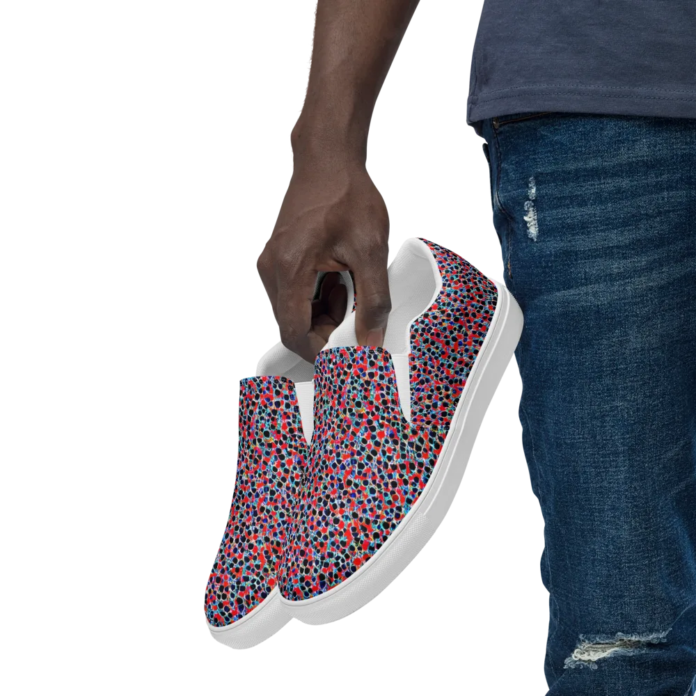 Color Circuit on Men's Slip-On Canvas Shoes — Left Front