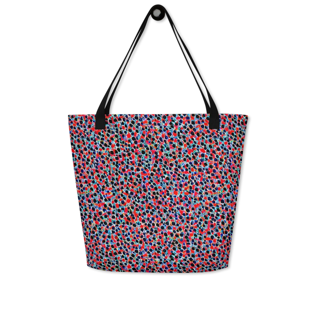 Color Circuit on Large Tote Bag W/ Pocket — Front