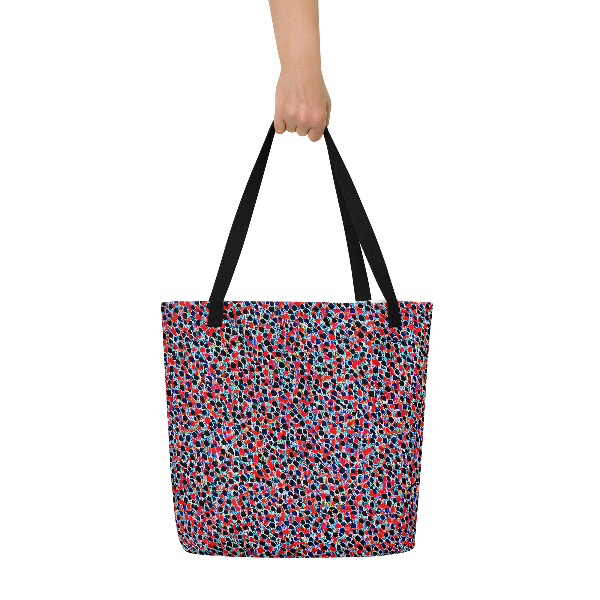 Color Circuit on Large Tote Bag W/ Pocket — Front