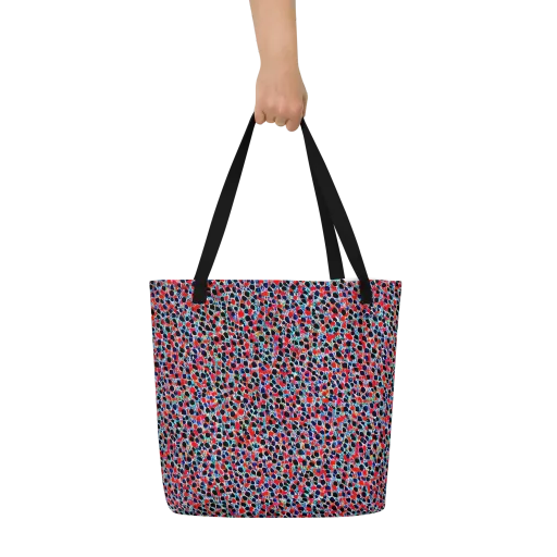Color Circuit on a Large Tote Bag W/ Pocket