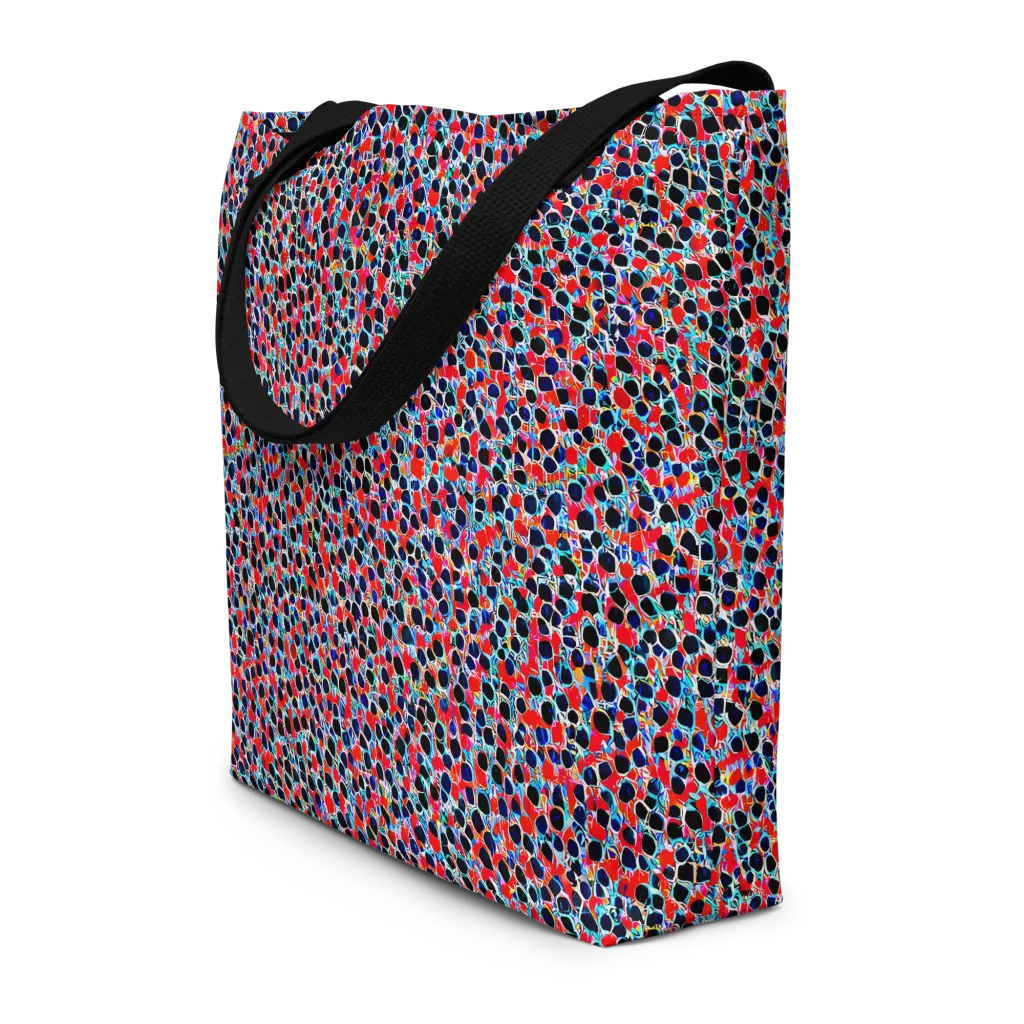 Color Circuit on Large Tote Bag W/ Pocket — Front