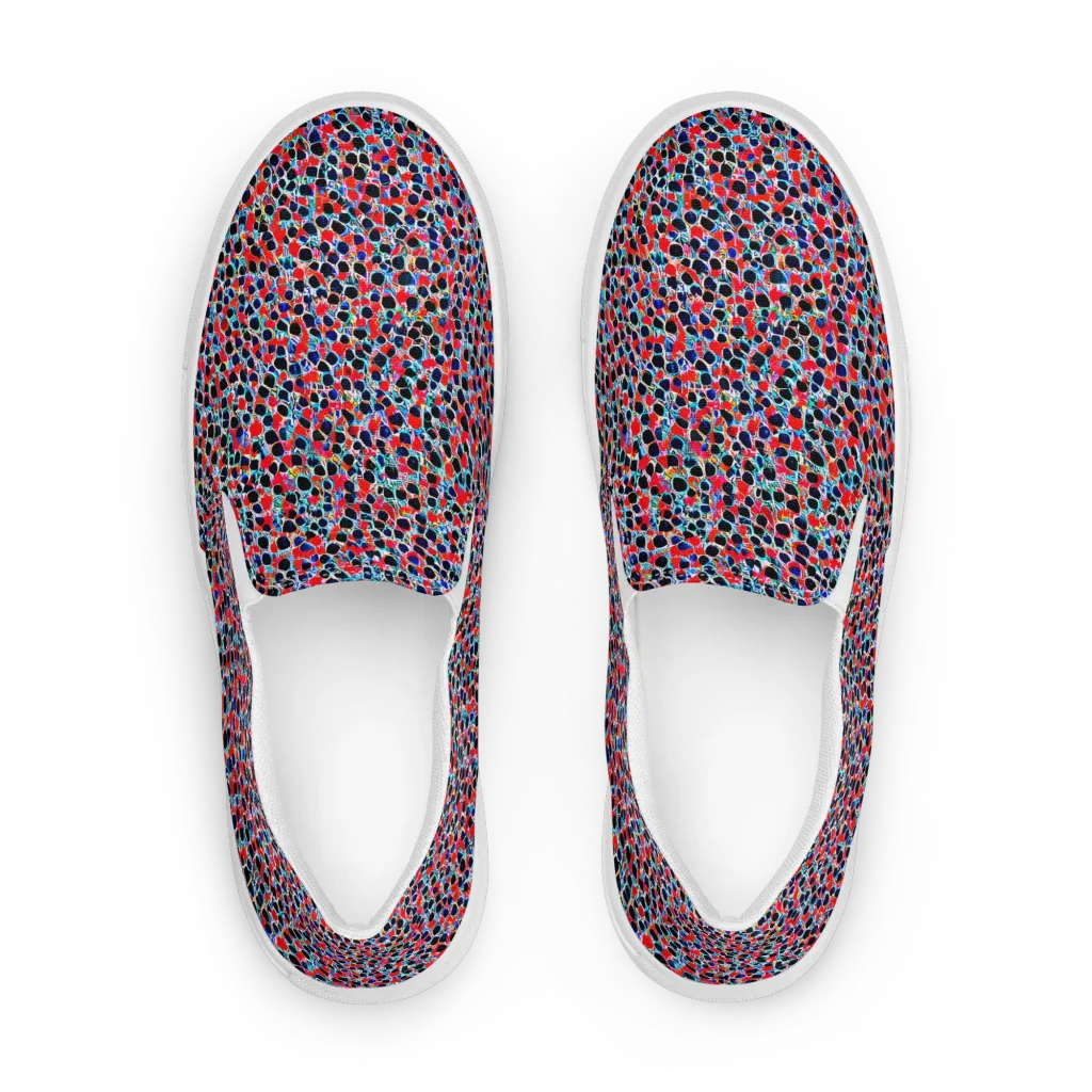 Color Circuit on Women's Slip-On Canvas Shoes — Front