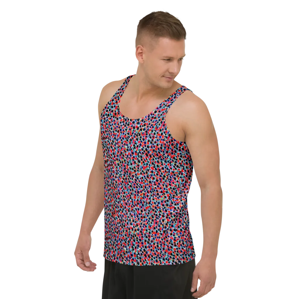 Color Circuit on Men's Tank Top — Left Front
