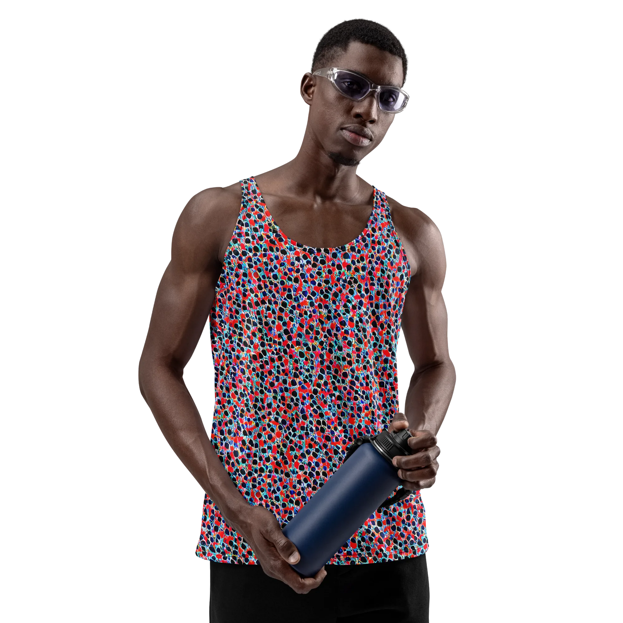 Color Circuit on Men's Tank Top — Front