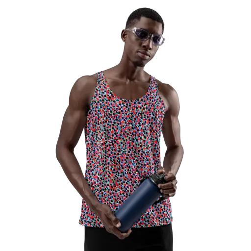 Color Circuit on a Men's Tank Top
