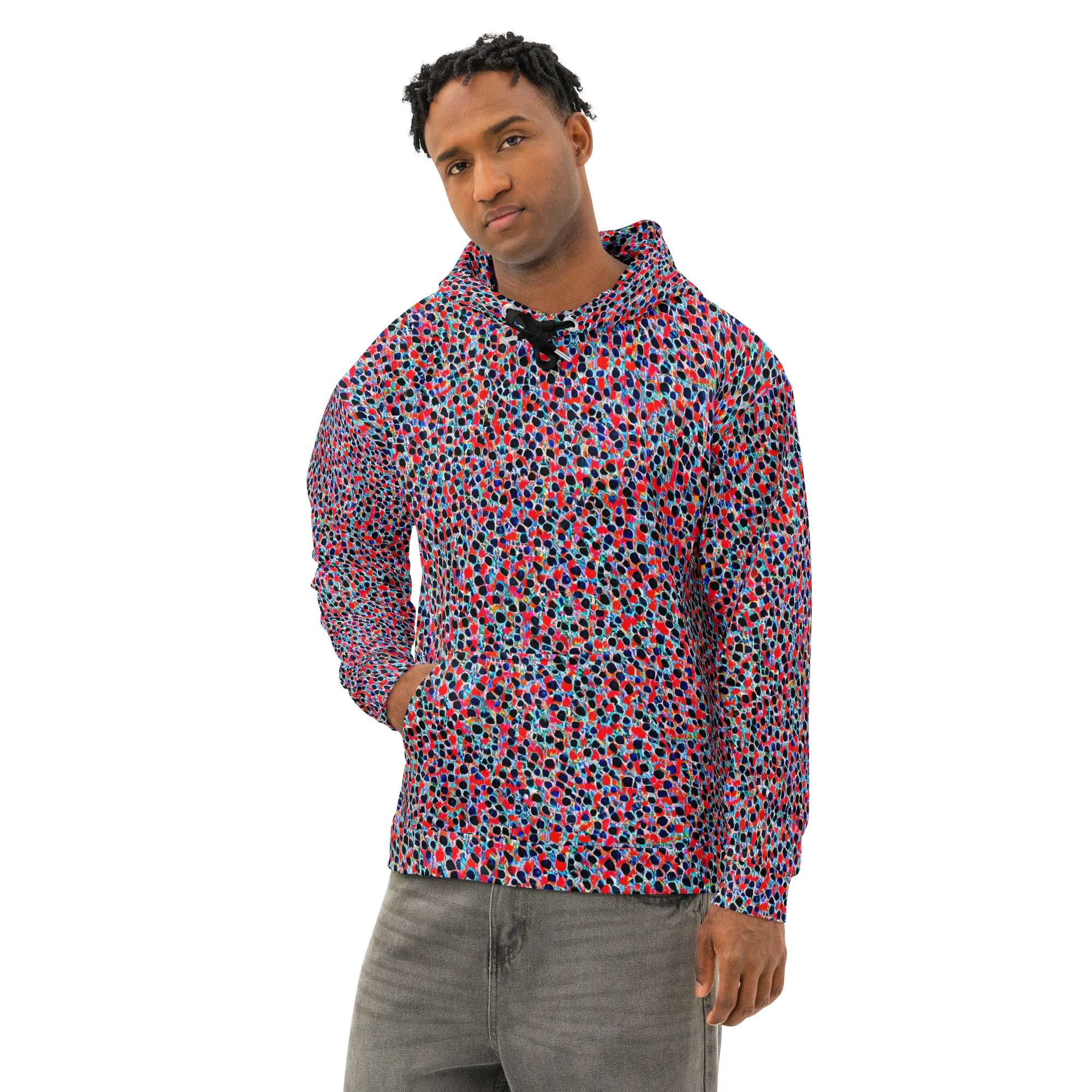Color Circuit on Cotton Hoodie — Left Front