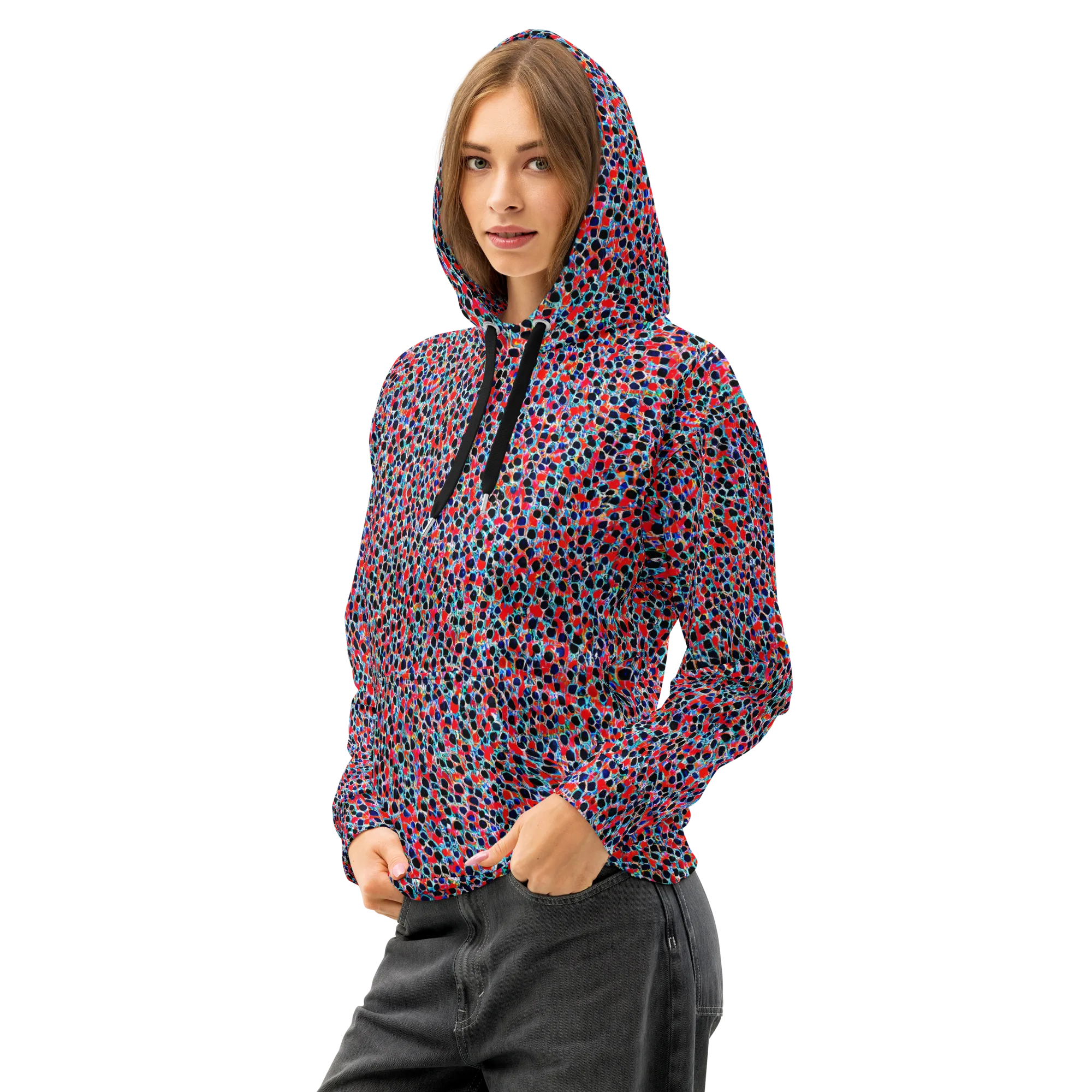 Color Circuit on Cotton Hoodie — Left Front