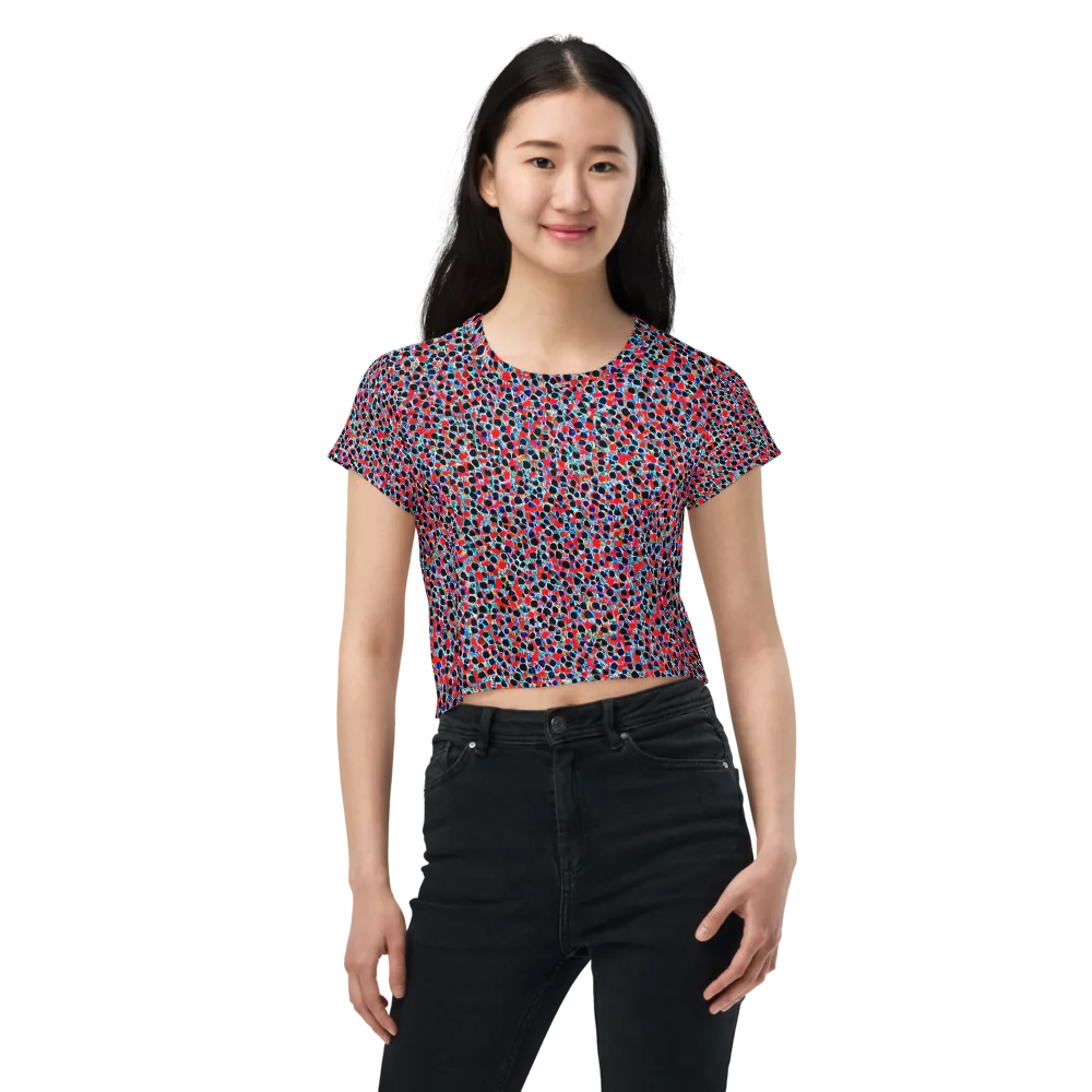 Color Circuit on Crop Tee — Front