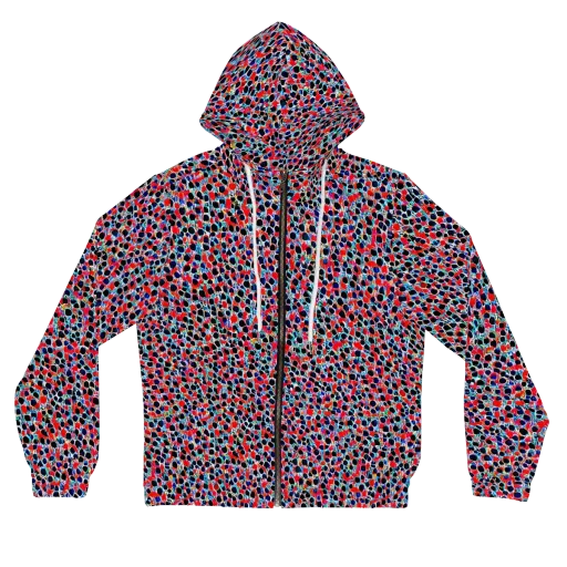 Color Circuit on a Women's Full-Zip Hoodie