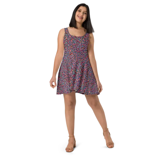 Color Circuit on a Skater Dress