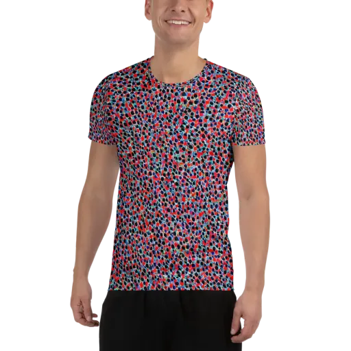 Color Circuit on a Men's Athletic T-Shirt