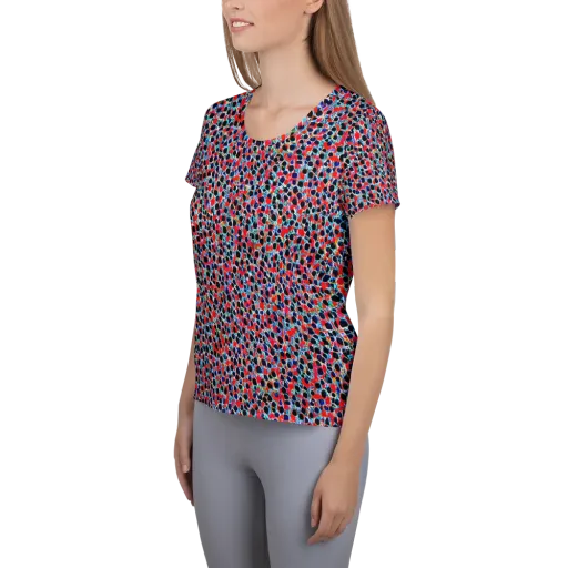 Color Circuit on a Women's Athletic T-Shirt