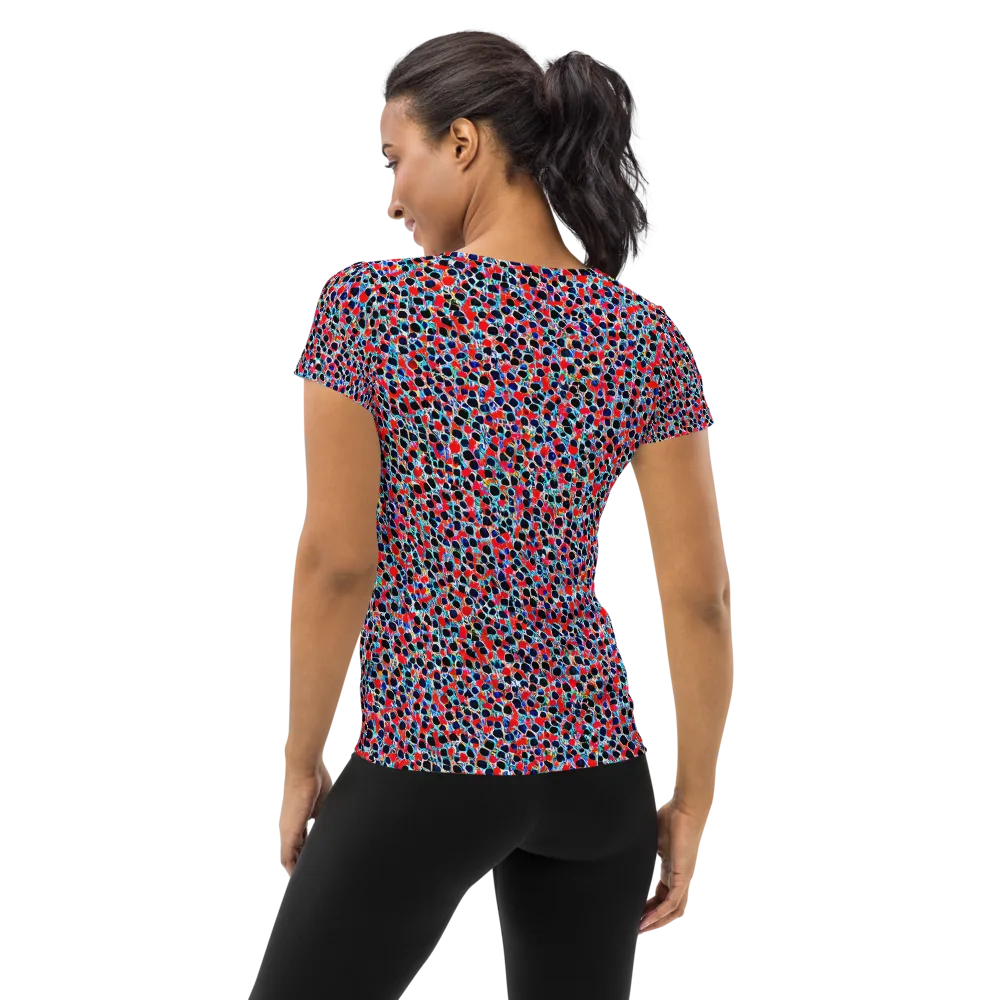 Color Circuit on Women's Athletic T-Shirt — Back