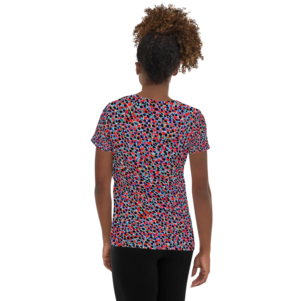 Color Circuit on Women's Athletic T-Shirt — Back