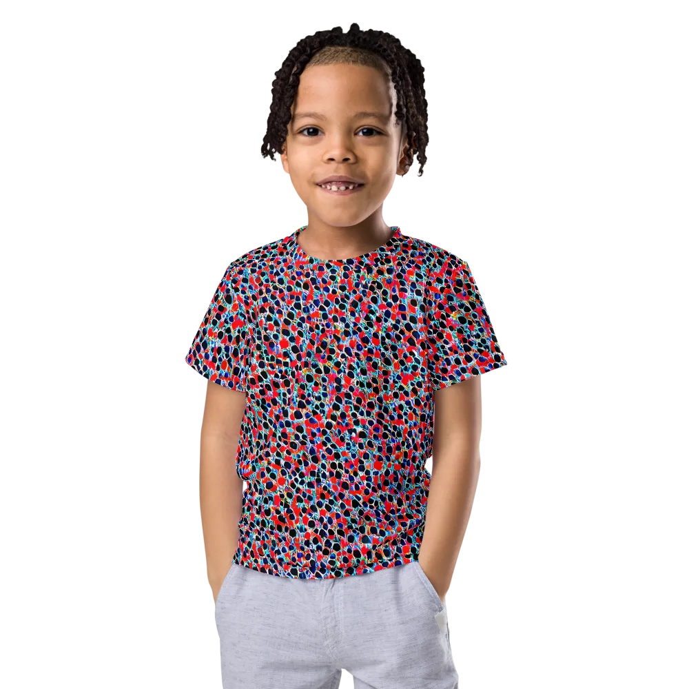 Color Circuit on Kids Crew Neck T-Shirt — Front
