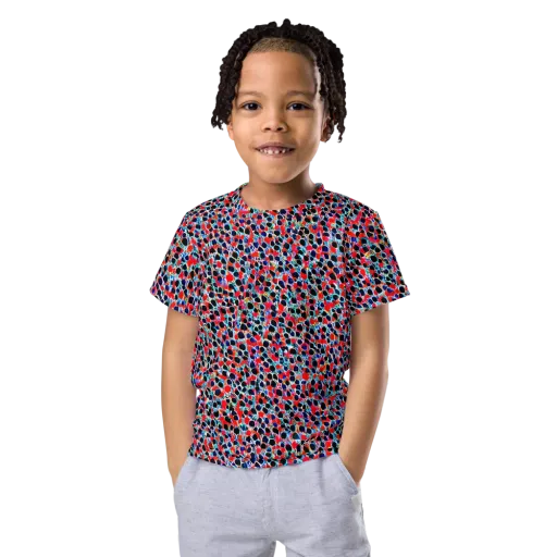 Color Circuit on a Kids Crew Neck T-Shirt