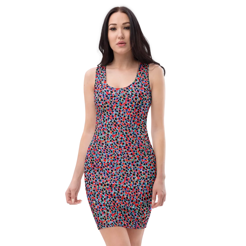 Color Circuit on Bodycon Dress — Front