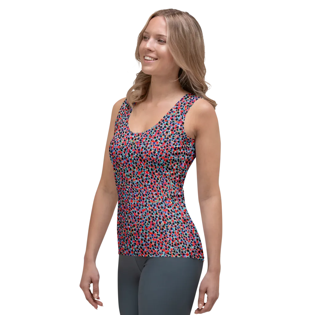 Color Circuit on Women's Tank Top — Left Front