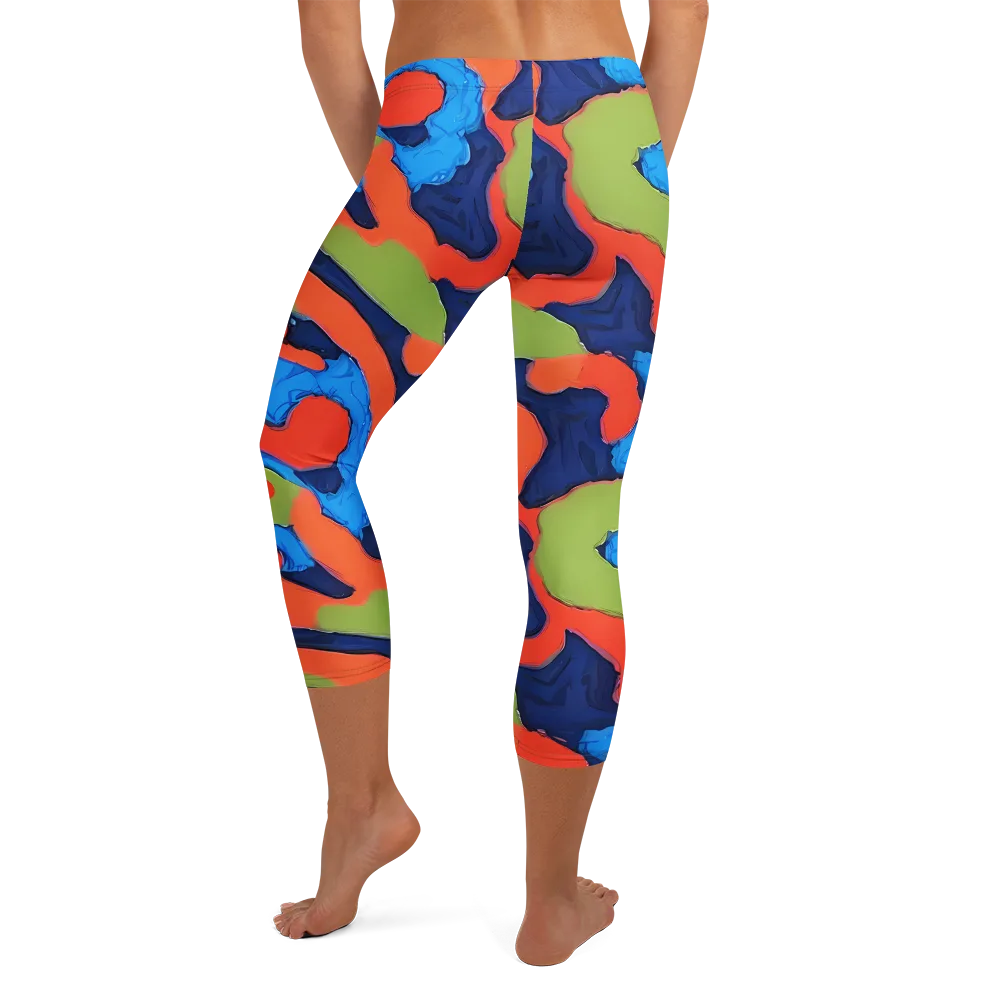 Prism Melt on Capri Leggings — Back
