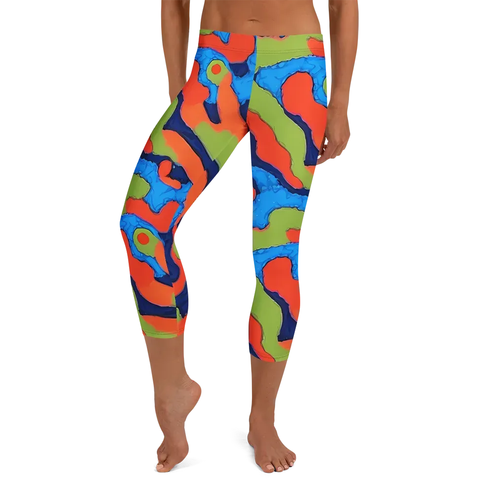 Prism Melt on Capri Leggings — Front