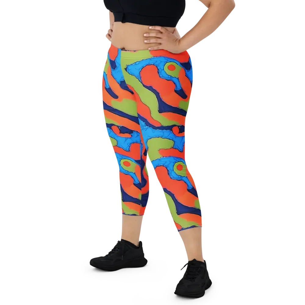 Prism Melt on Capri Leggings — Front