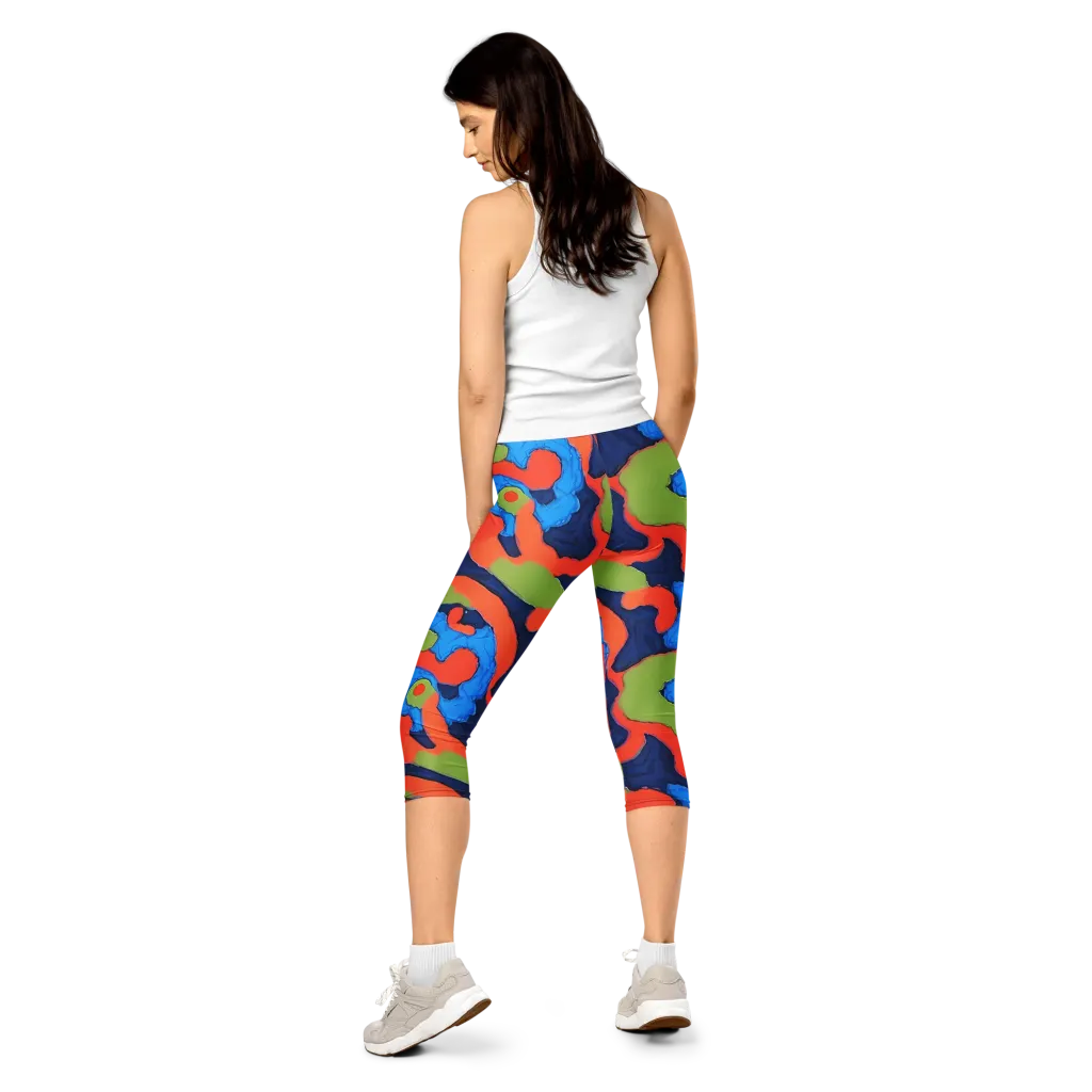 Prism Melt on Capri Leggings — Back