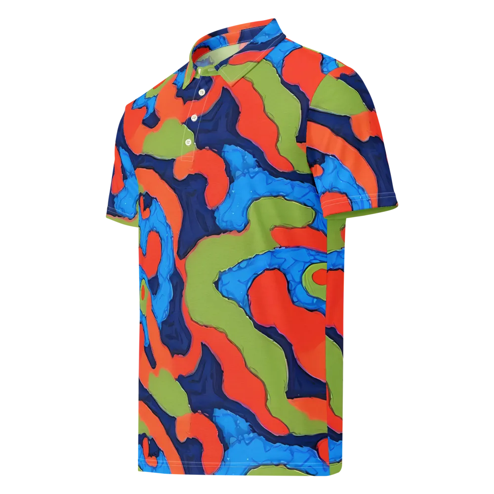 Prism Melt on Men's Slim Fit Polo Shirt — Left Front