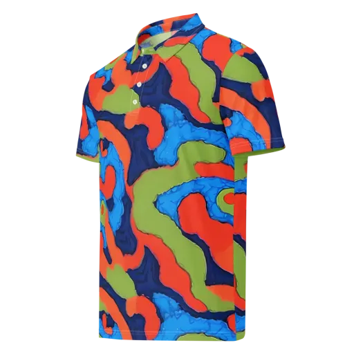 Prism Melt on a Men's Slim Fit Polo Shirt