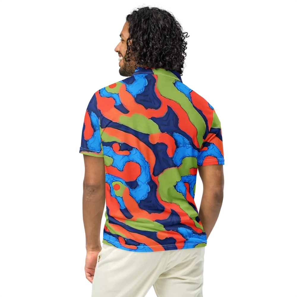 Prism Melt on Men's Slim Fit Polo Shirt — Back