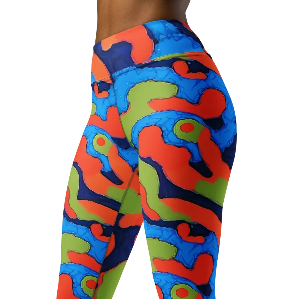 Prism Melt on Yoga Leggings — Left Front