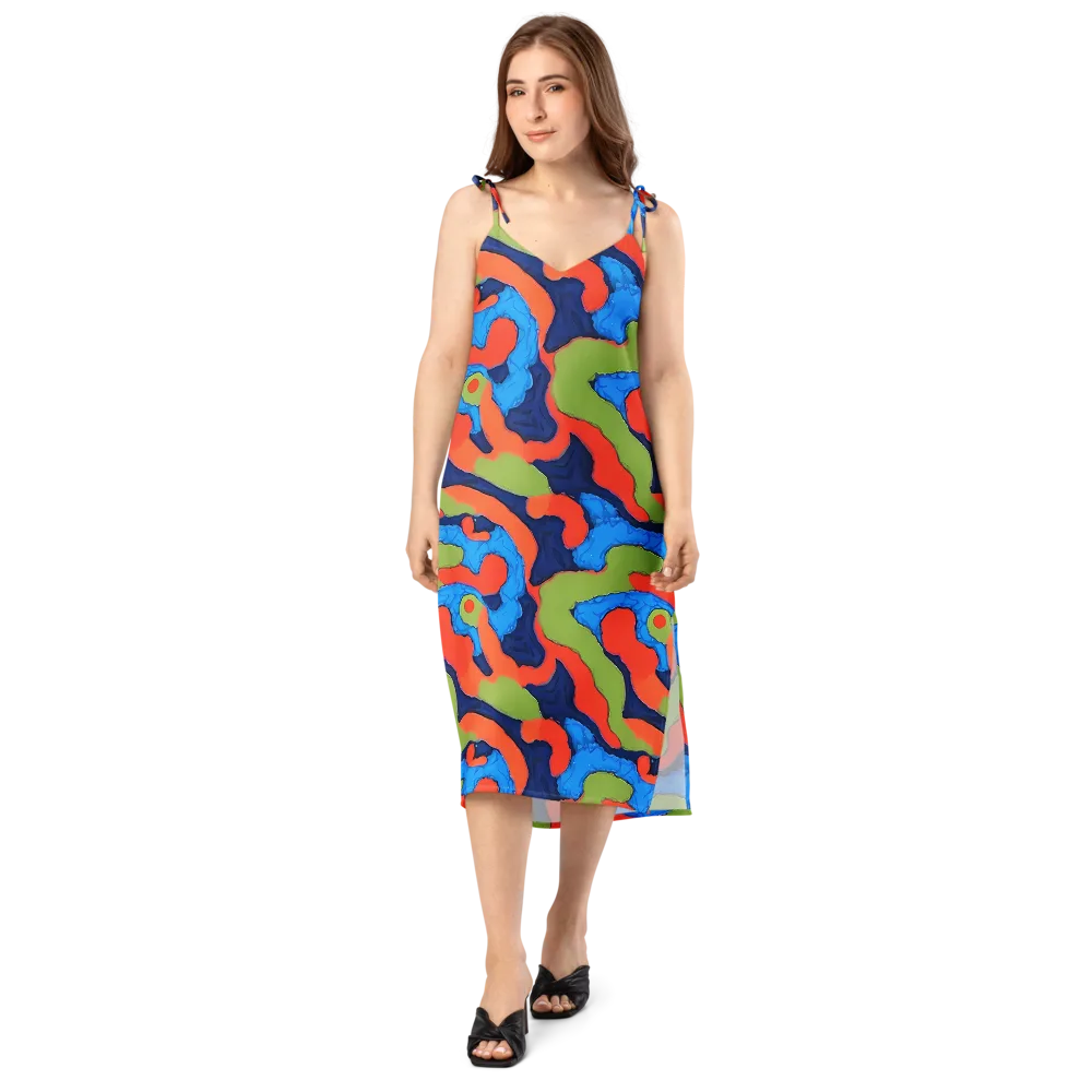 Prism Melt on Slip Dress — Front