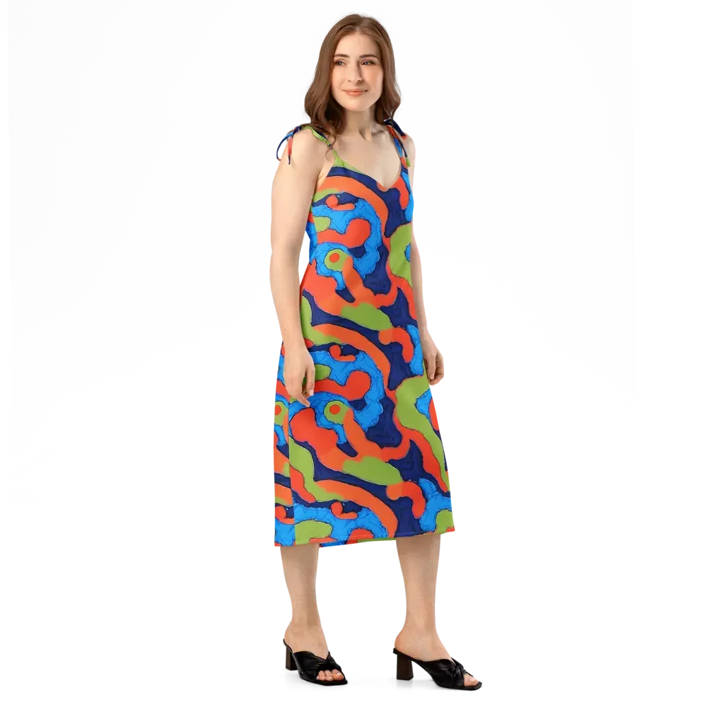 Prism Melt on Slip Dress — Right Front