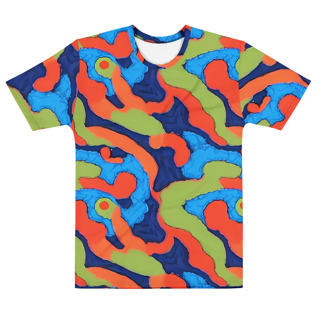 Prism Melt on Men's Cotton Crew Neck T-Shirt — Front