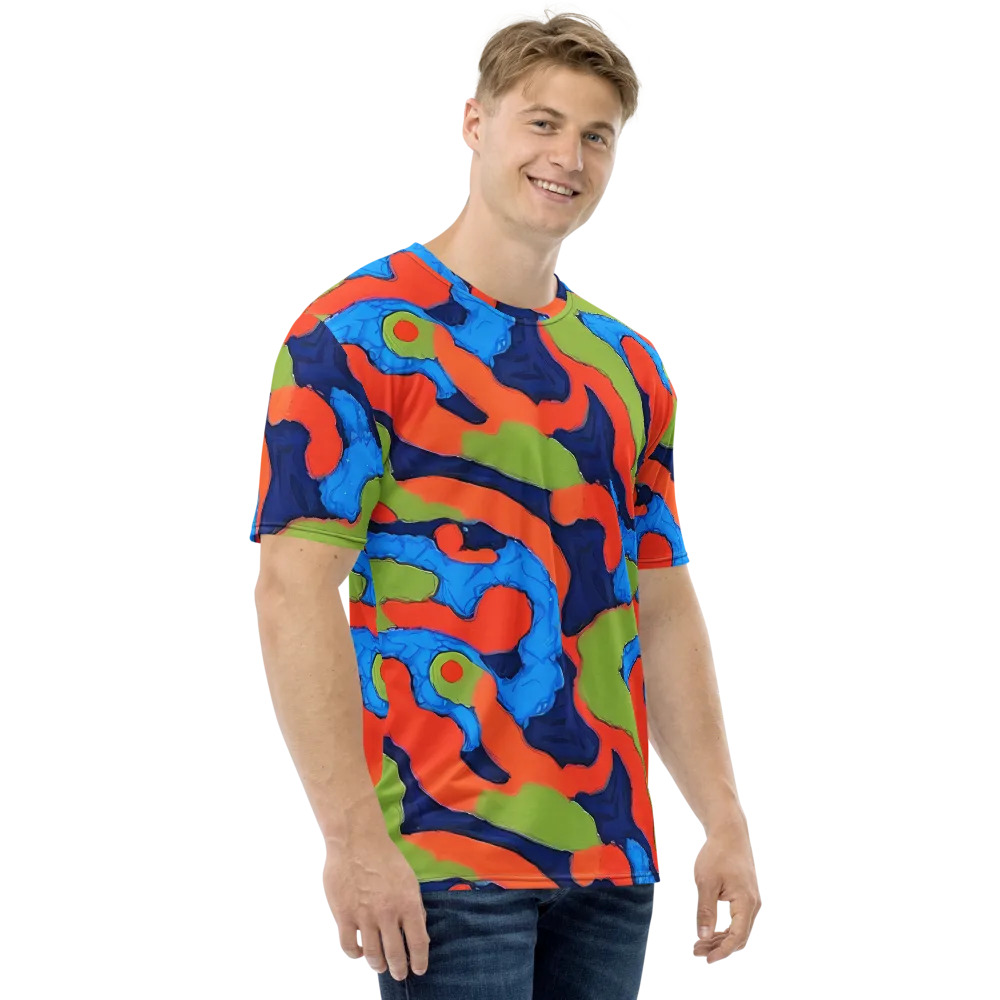 Prism Melt on Men's Crew Neck T-Shirt — Right
