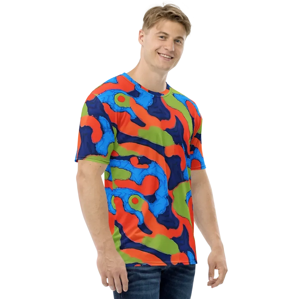 Prism Melt on Men's Crew Neck T-Shirt — Right