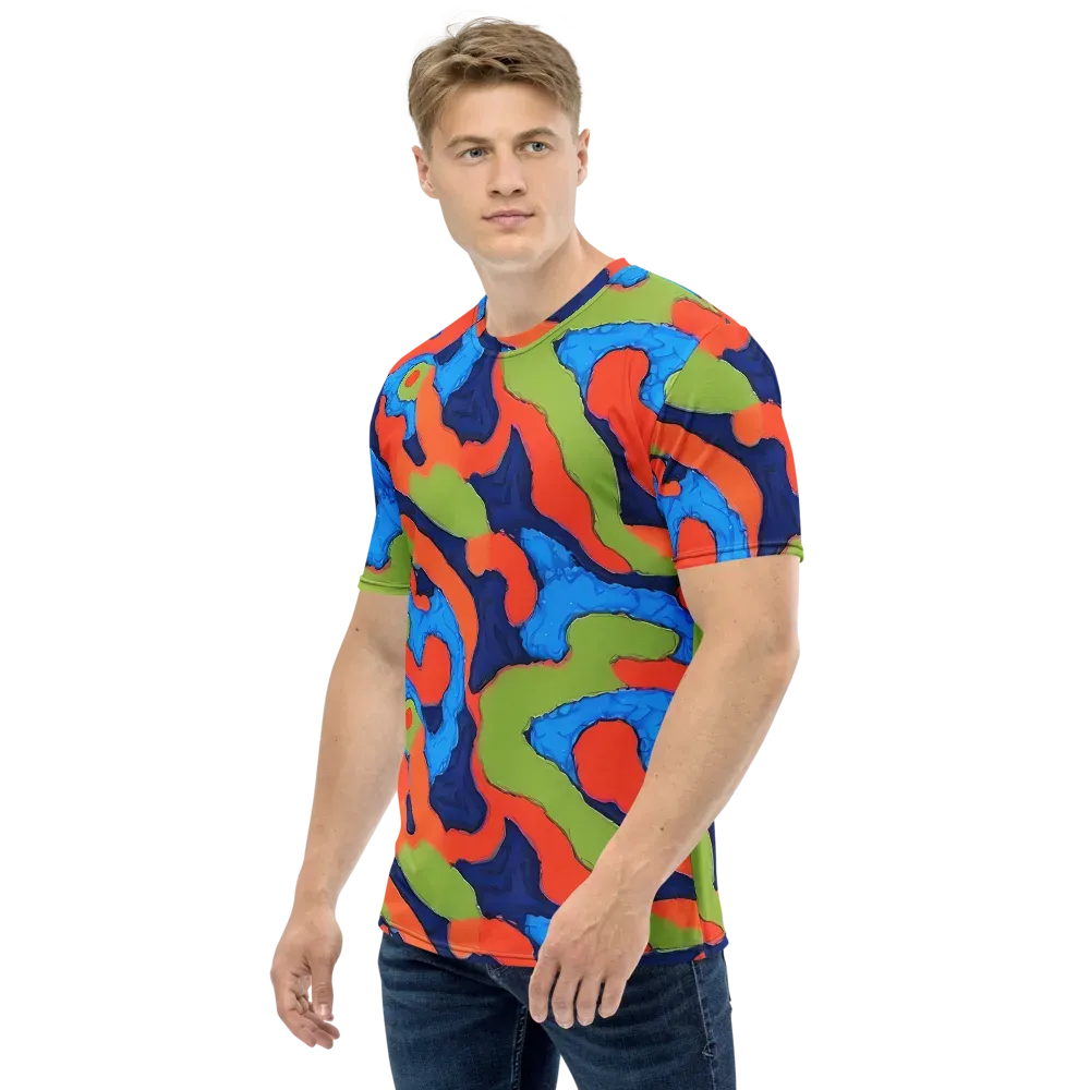 Prism Melt on Men's Crew Neck T-Shirt — Left