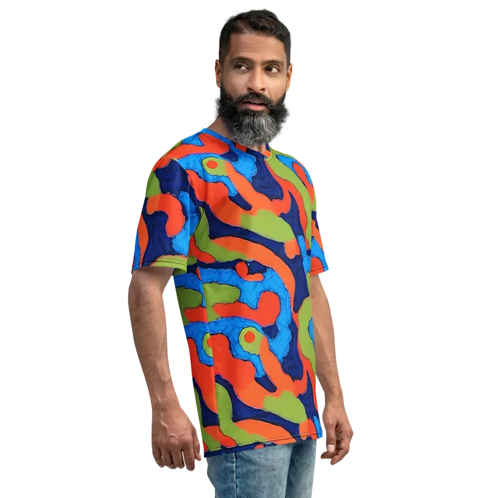 Prism Melt on Men's Crew Neck T-Shirt — Right
