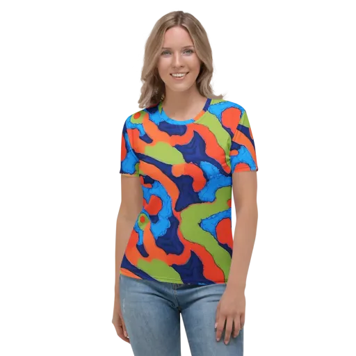 Prism Melt on a Women's Crew Neck T-Shirt