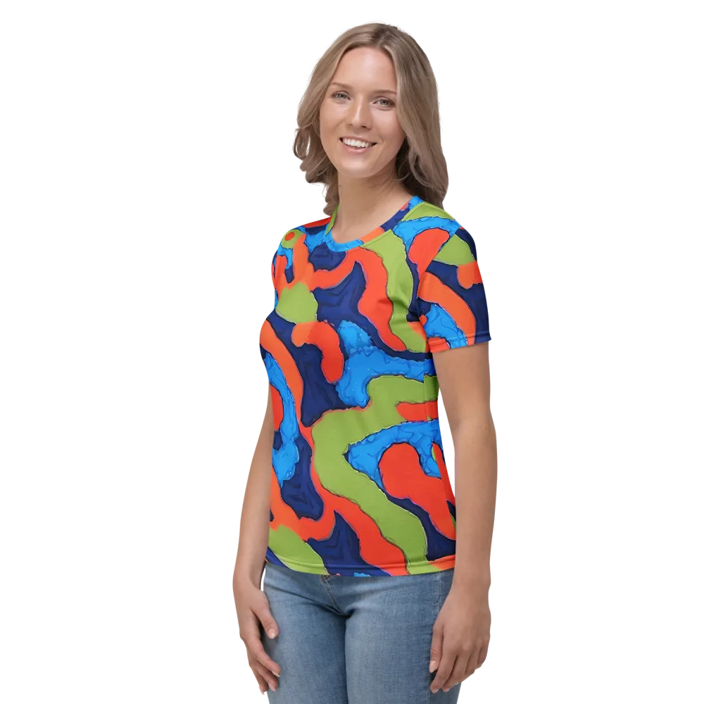 Prism Melt on Women's Crew Neck T-Shirt — Left