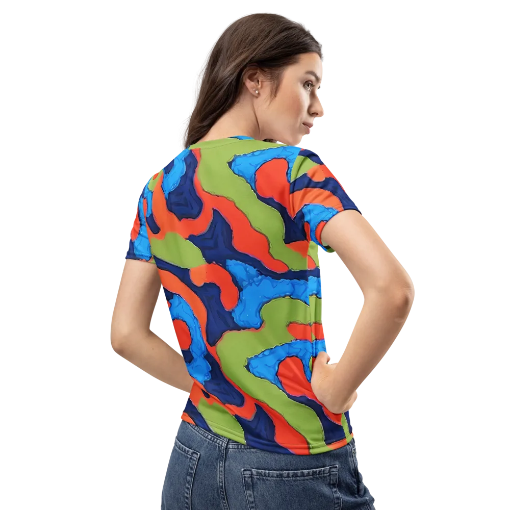 Prism Melt on Women's Crew Neck T-Shirt — Back