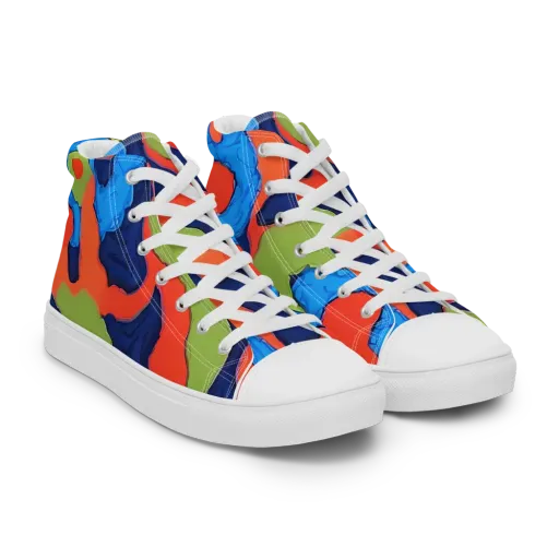 Prism Melt on a Women's High Top Canvas Shoes