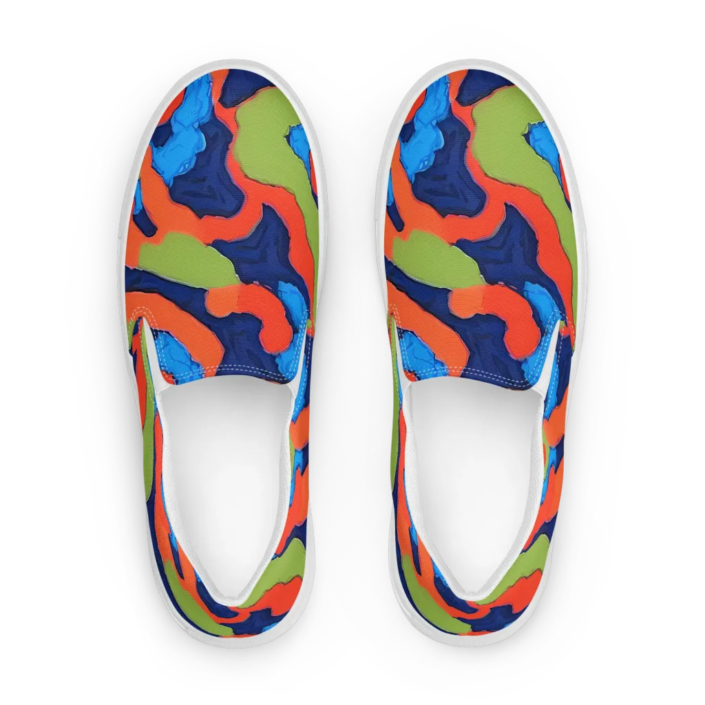 Prism Melt on Men's Slip-On Canvas Shoes — Front