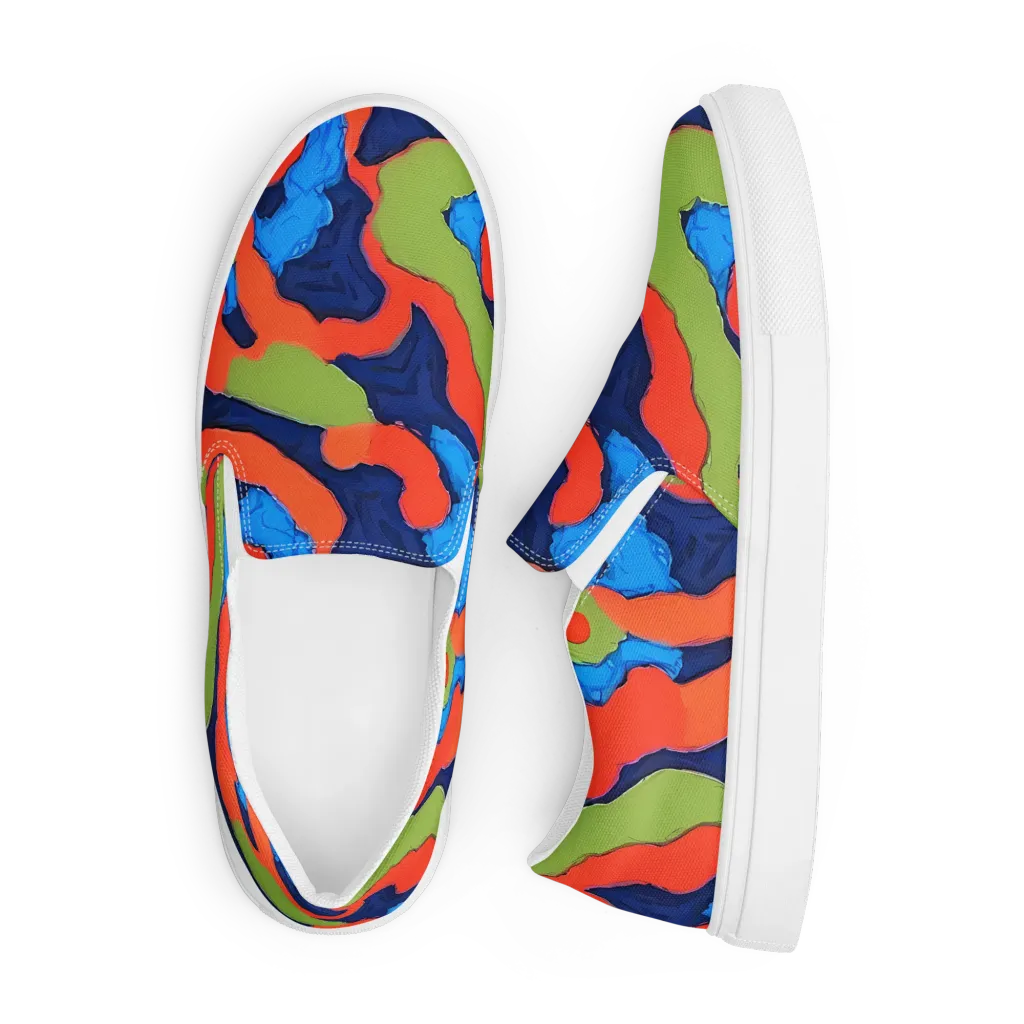 Prism Melt on Men's Slip-On Canvas Shoes — Front