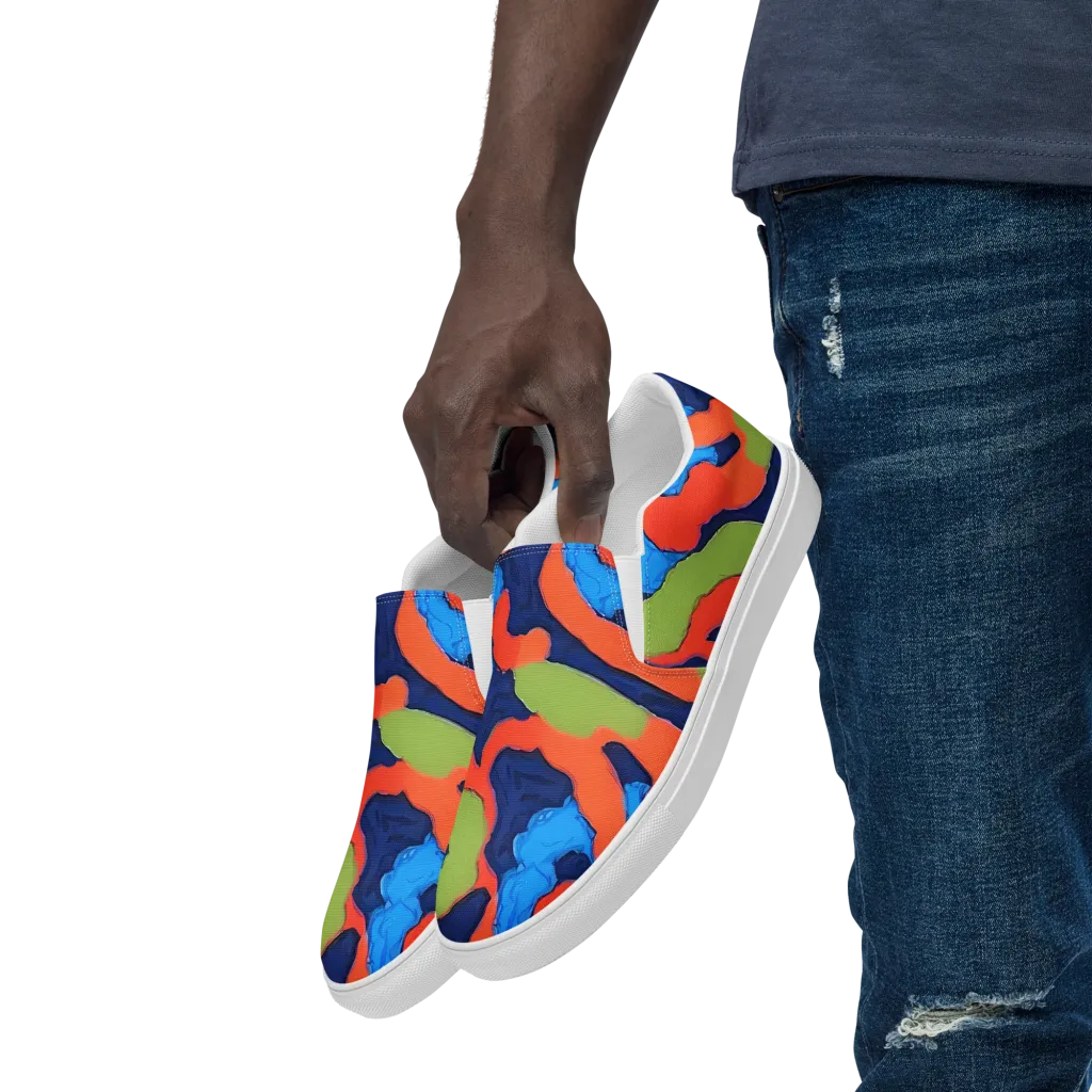 Prism Melt on Men's Slip-On Canvas Shoes — Left Front