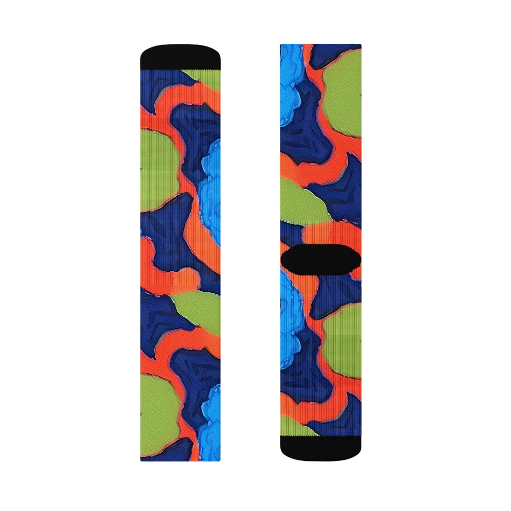 Prism Melt on Socks — Right Sock
