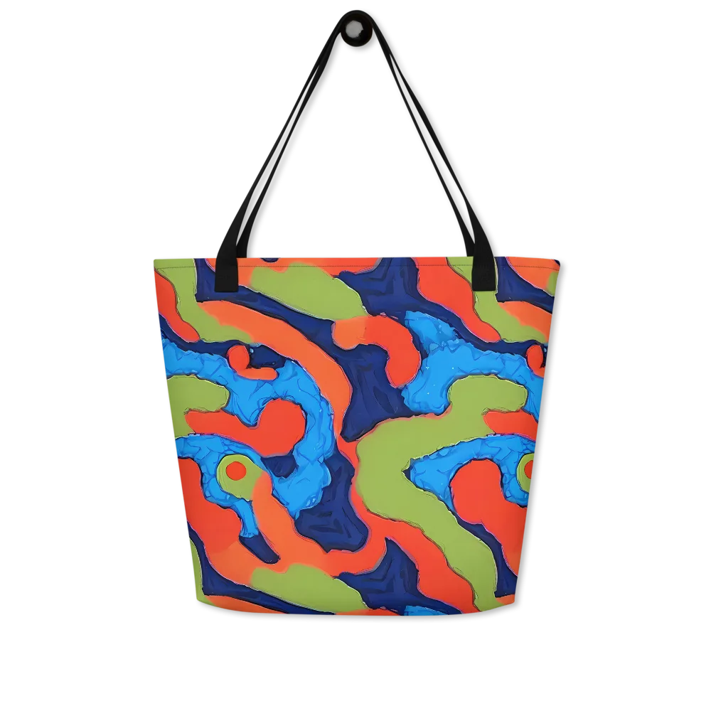 Prism Melt on Large Tote Bag W/ Pocket — Front
