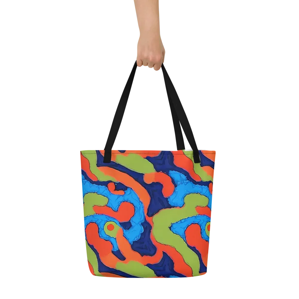 Prism Melt on Large Tote Bag W/ Pocket — Front