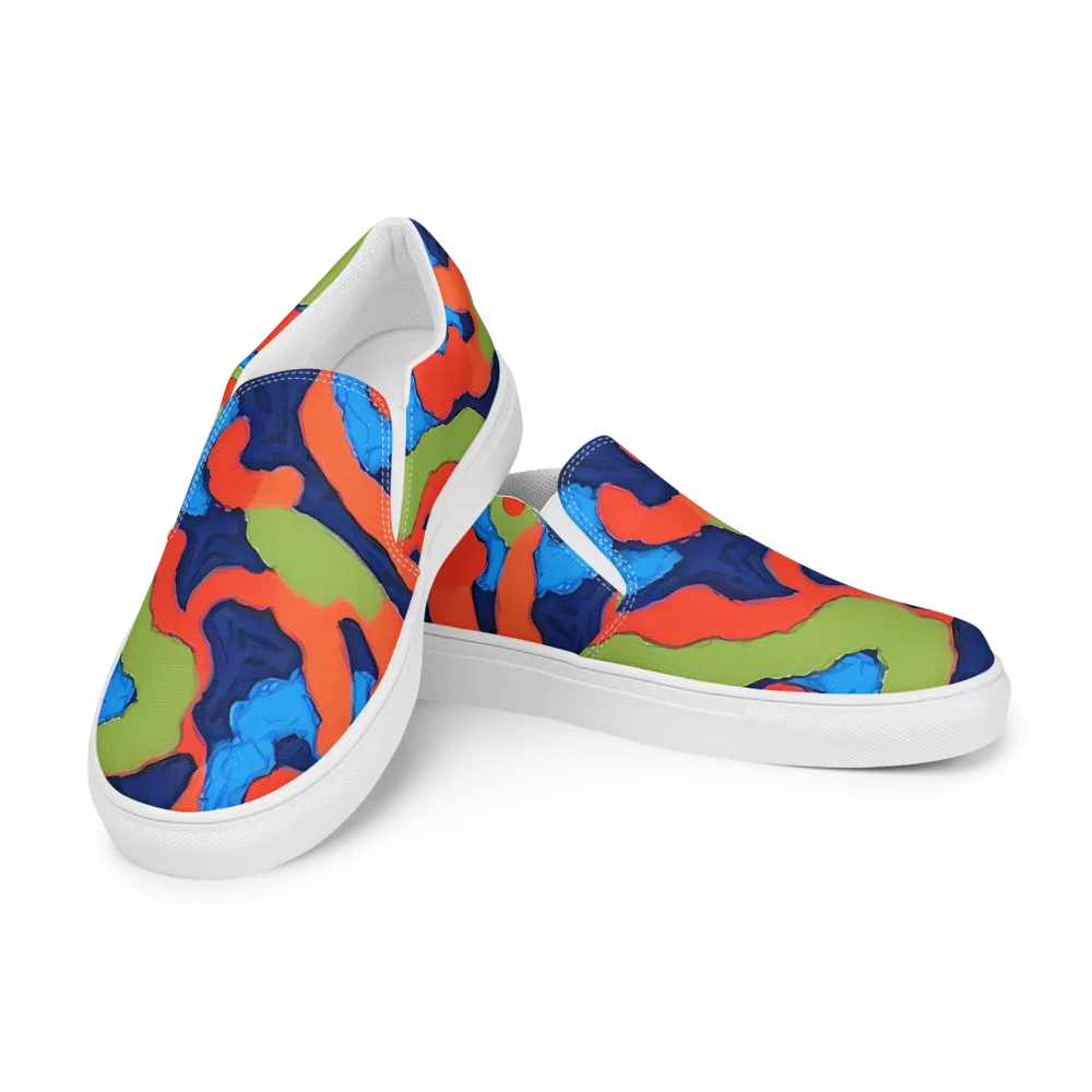 Prism Melt on Women's Slip-On Canvas Shoes — Left Front