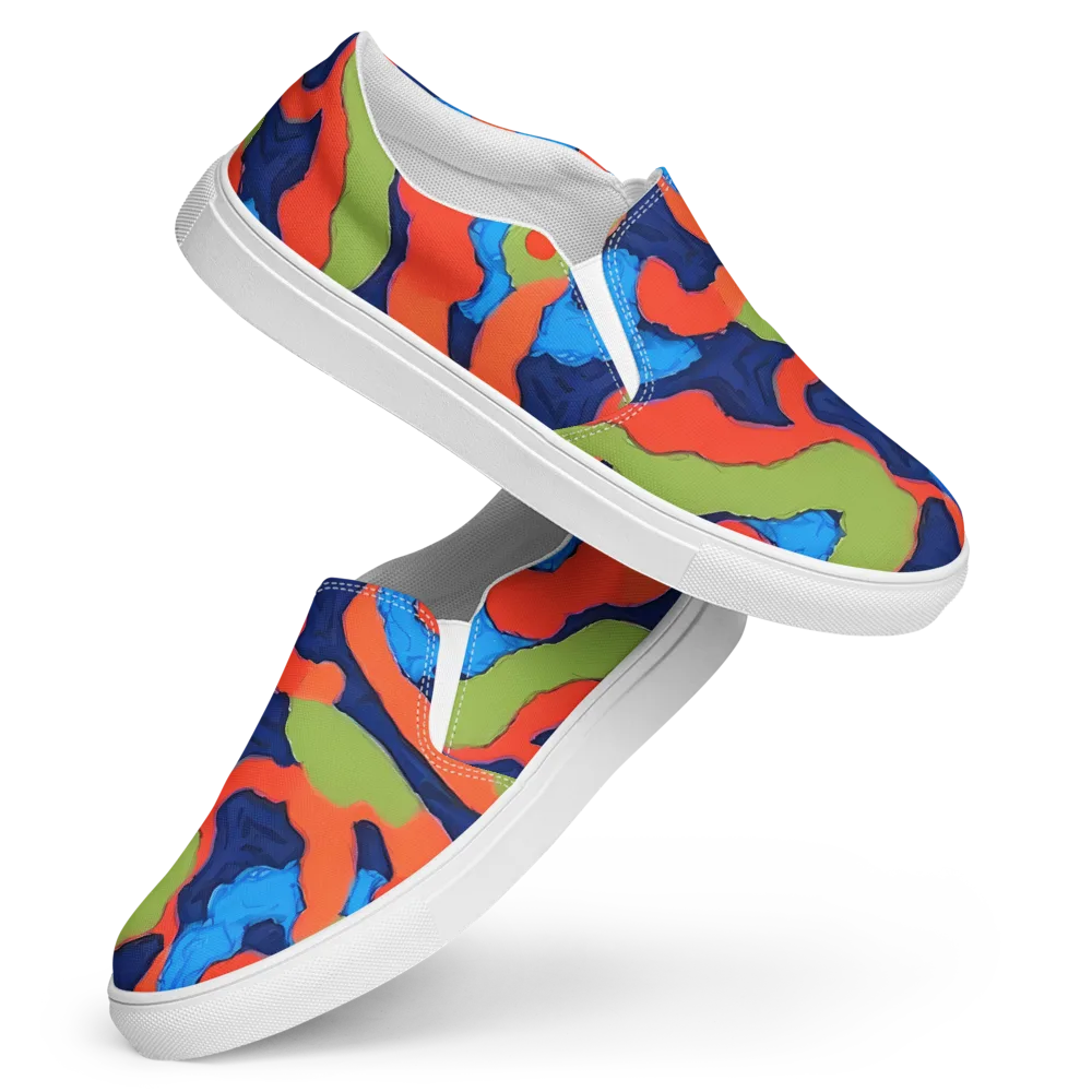 Prism Melt on Women's Slip-On Canvas Shoes — Front